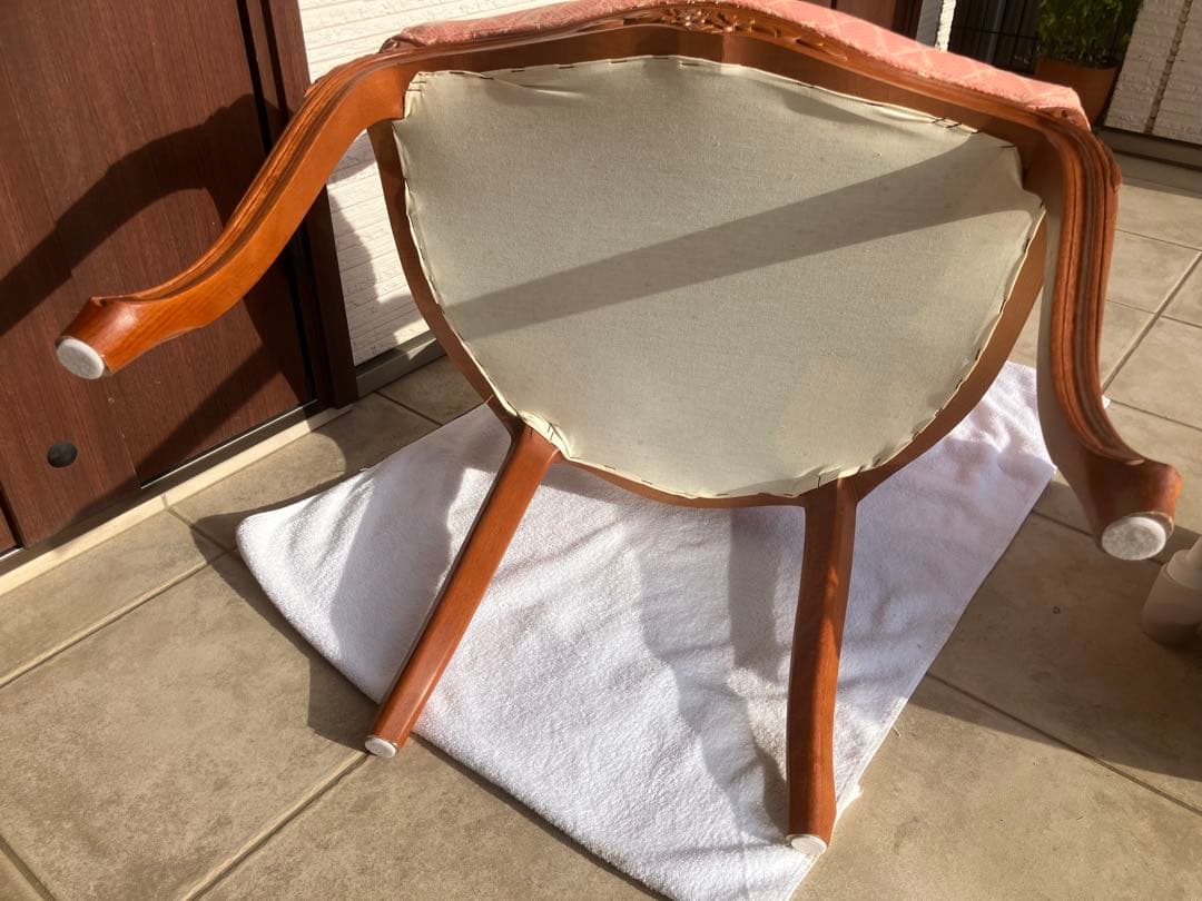 ◉アンティーク調 木製 肘付きチェア アームチェア クラシック 洋風　1脚