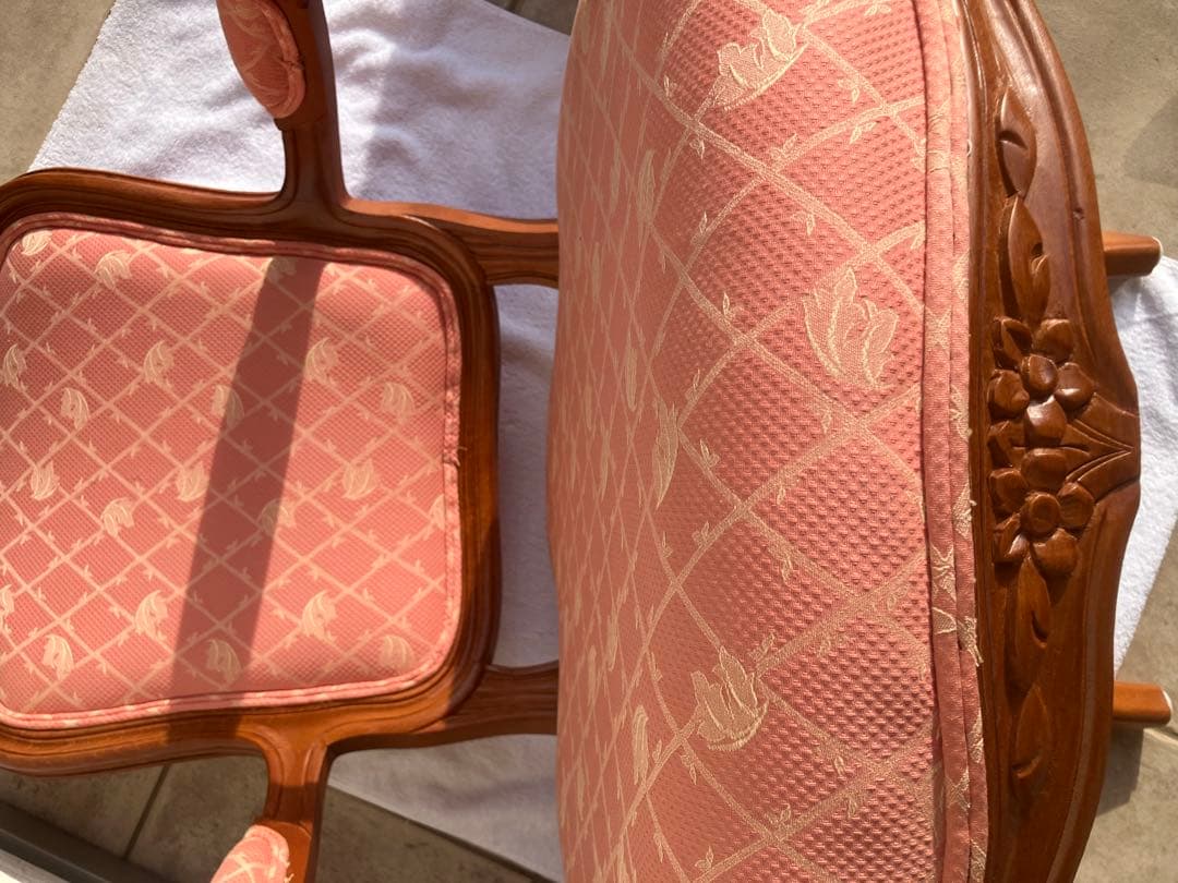 ◉アンティーク調 木製 肘付きチェア アームチェア クラシック 洋風　1脚