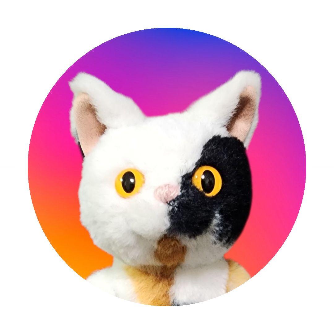 【オリジナル型紙ハンドメイド作品】三毛猫のおこめさん