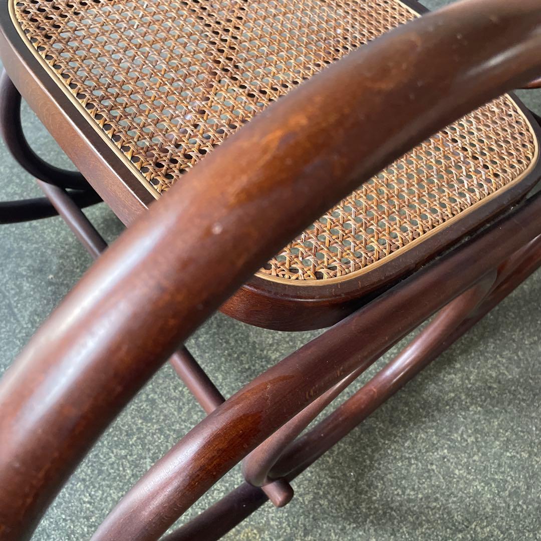 秋田木工　ロッキングチェア　籐　ラタン　曲げ木