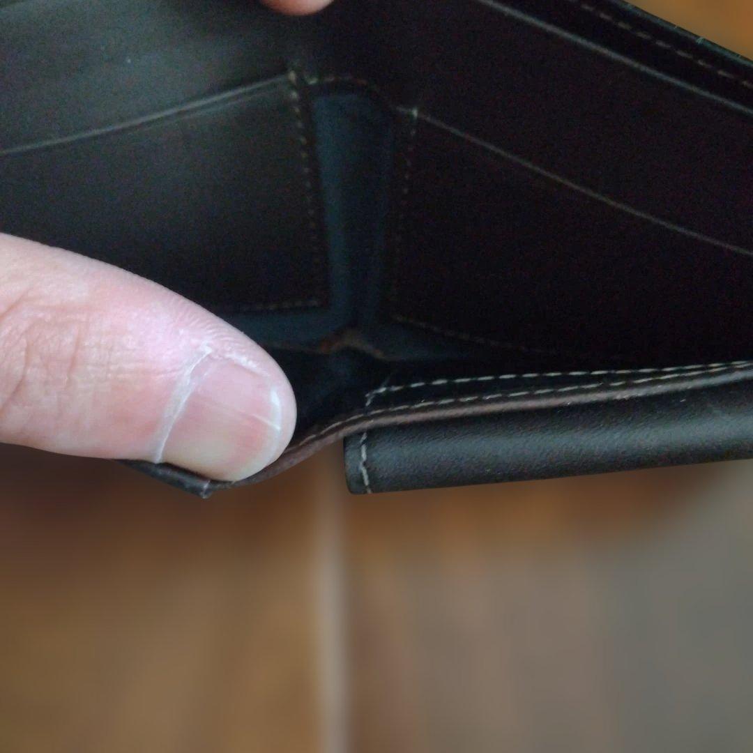 ココマイスター　ブラック 二つ折り財布　ポンテマットーネ・ディーミディウム