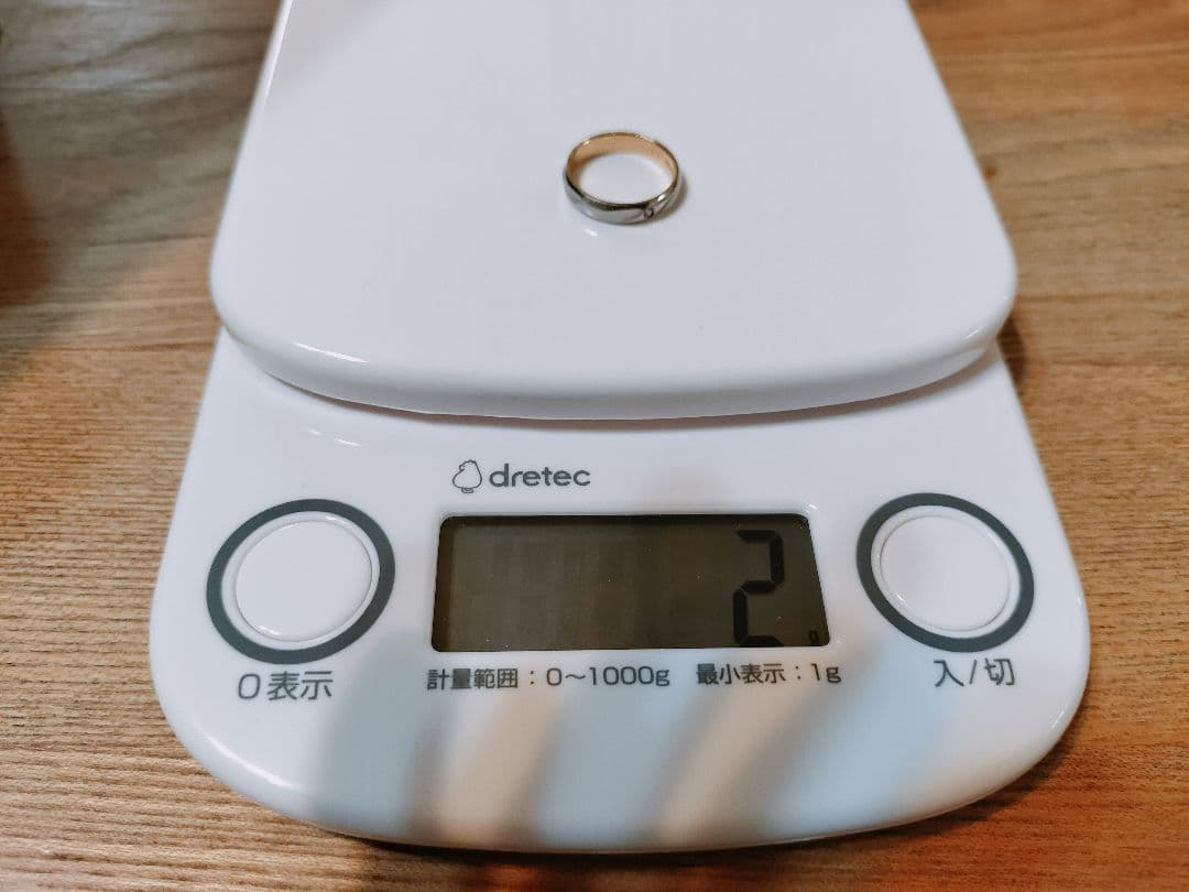 K18 pt900 0.01 4号　指輪