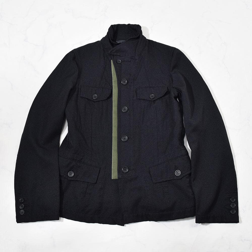 archive ブラックコムデギャルソン ポリ縮絨 ベルクロ ジャケット M 黒