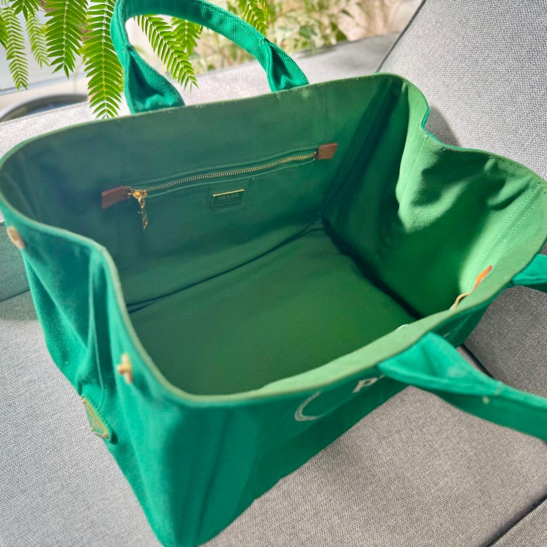 PRADA プラダ カナパ L トートバッグ グリーン