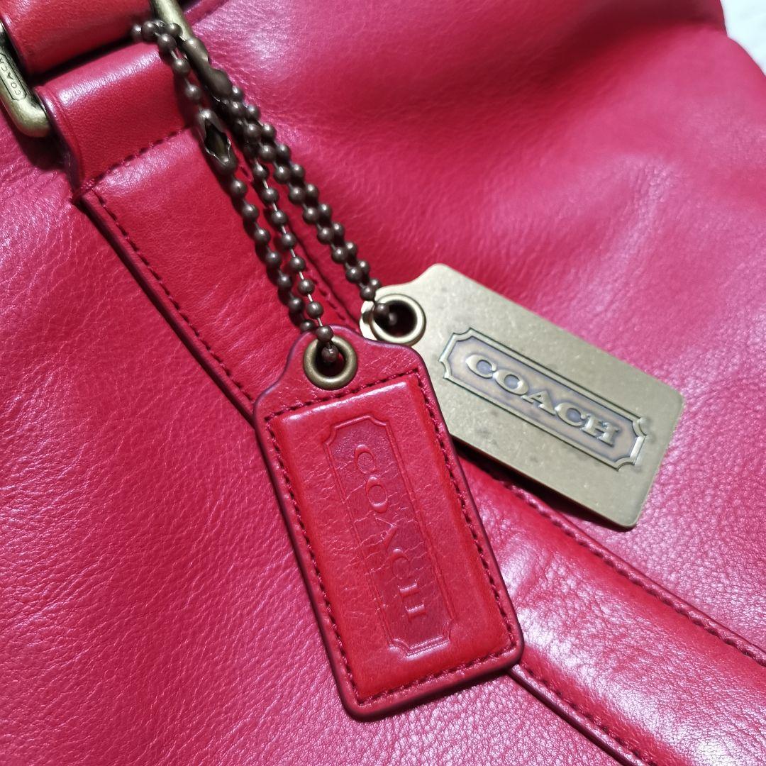 COACH トートバック ロゴ刻印 ゴールド金具 レザー