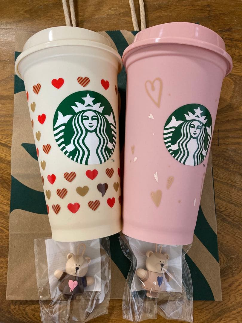 スタバ バレンタインリユーザブルカップ＆ドリンクホールキャップ2023＆2024