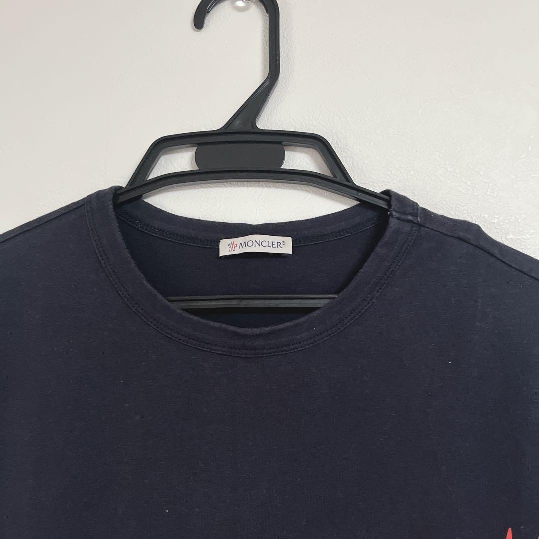 MONCLER モンクレール ロゴプリント Tシャツ ネイビー