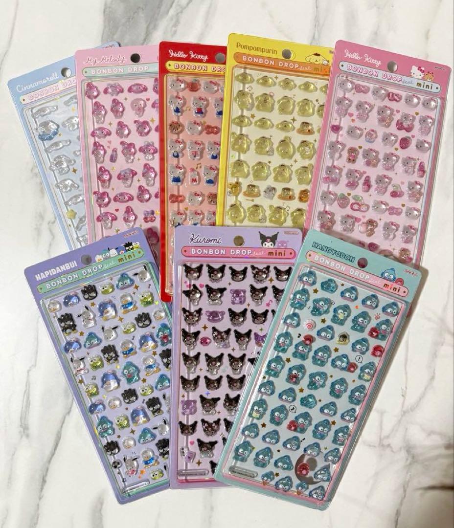 【正規品】 ボンボンドロップシール ミニ　サンリオ　コンプリート