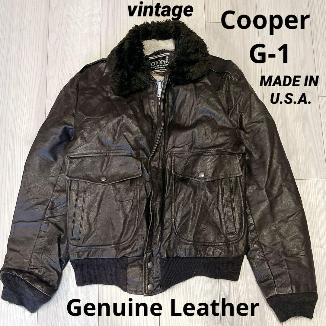 人気 Cooper 本革 G-1 フライトジャケット Made in USA