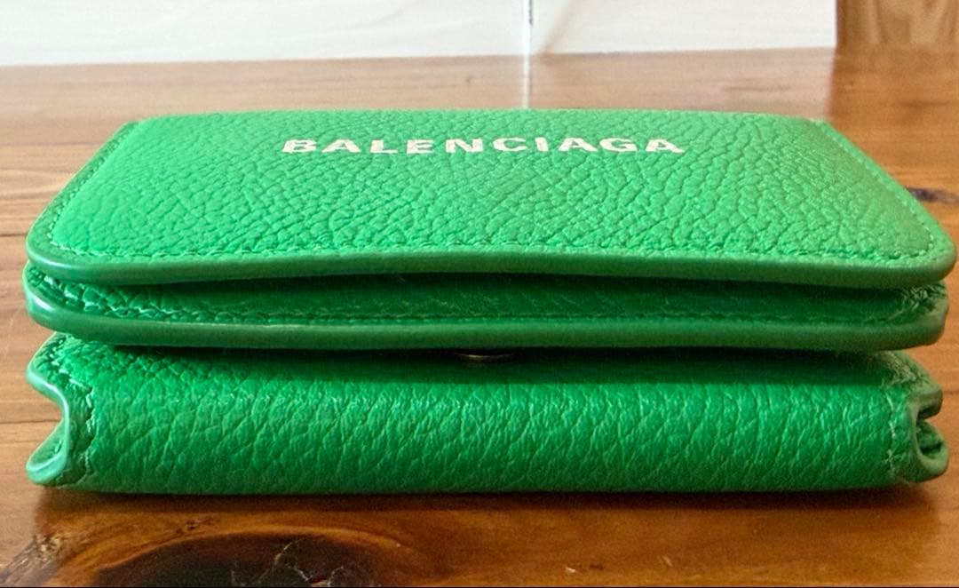 BALENCIAGA 三つ折り財布 キャッシュミニ グリーン
