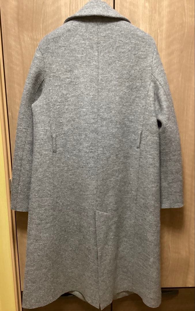 美品　23区Moessmer MILLEDJERSEYロングウールコート　グレー