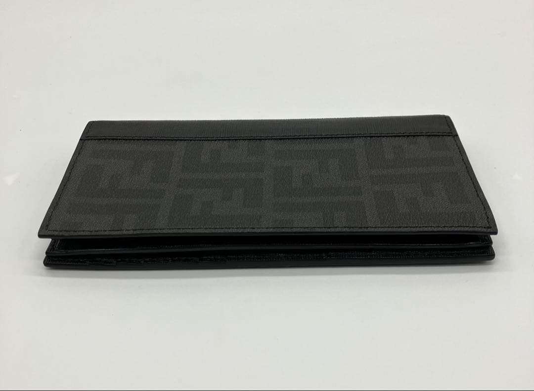 ⭐️ 極美品 フェンディ ズッカ FF 二つ折り 長財布 ブラック PVC 鑑定済
