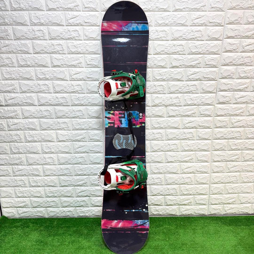 美品　SALOMON 143 スノーボード　ビンディング　スイカ　可愛い　ケース