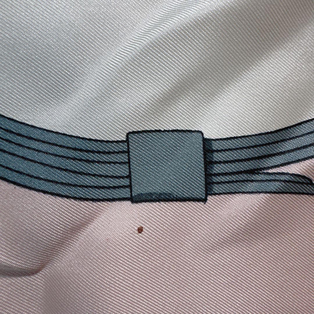 HERMES エルメス スカーフ カレ90 シルク SPRINGS ピンク