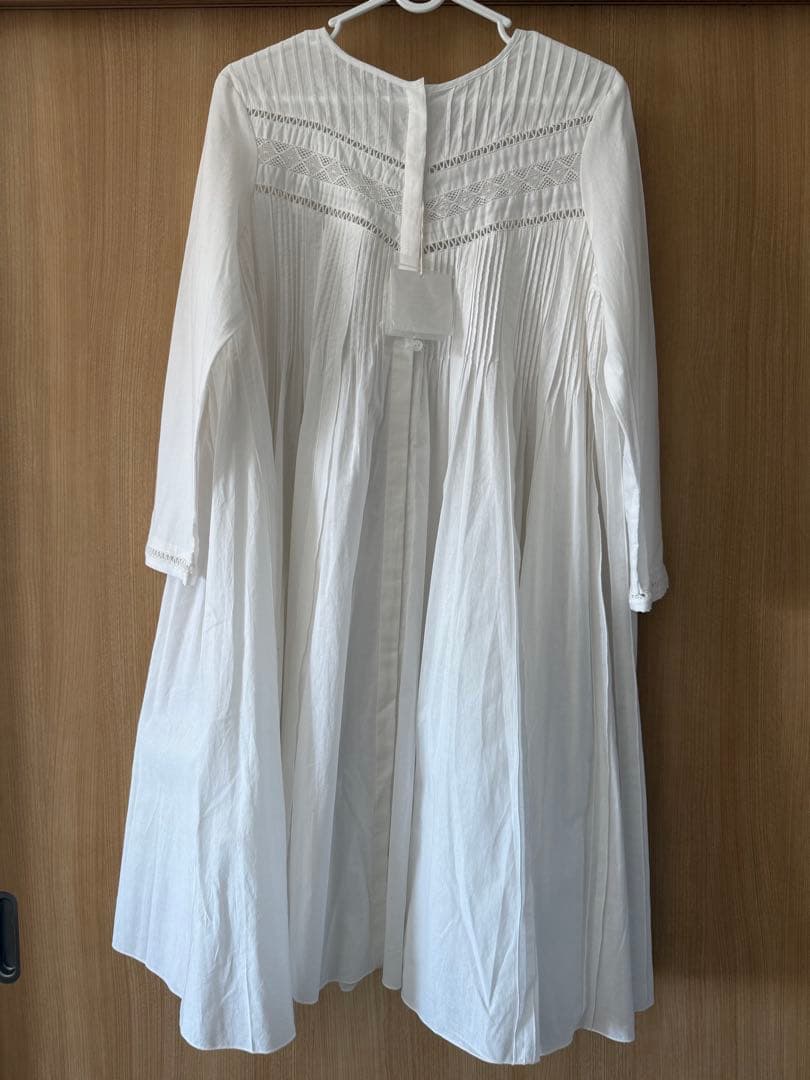 Laubeblanc Pin-tuck Lace Mini Dress　ホワイト