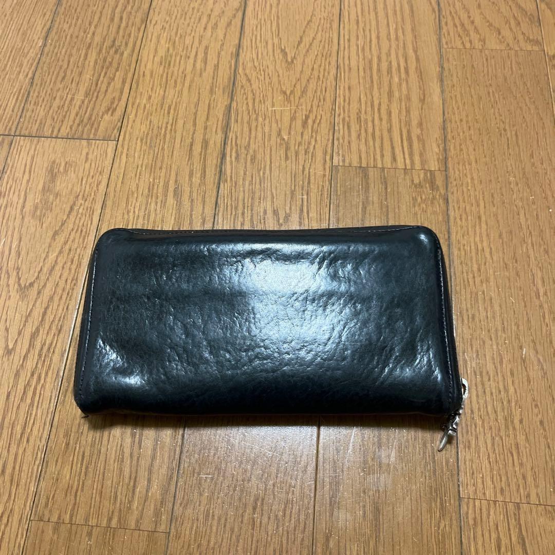 CHROME HEARTS クロムハーツブラックプレーンウォレット 長財布