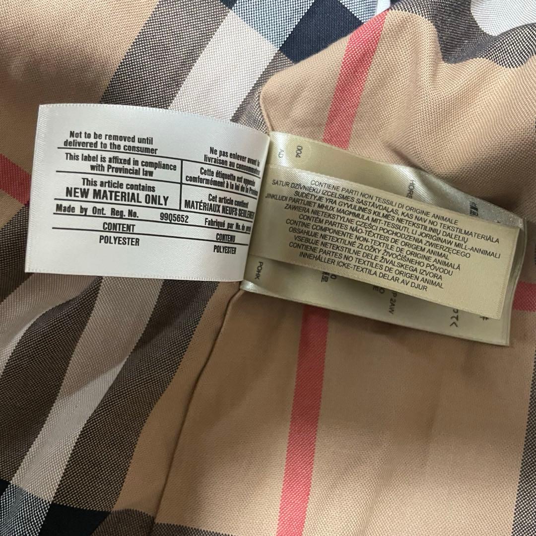 美品 近年モデル バーバリー 軽撥水 フード付 トレンチコート メガチェック40