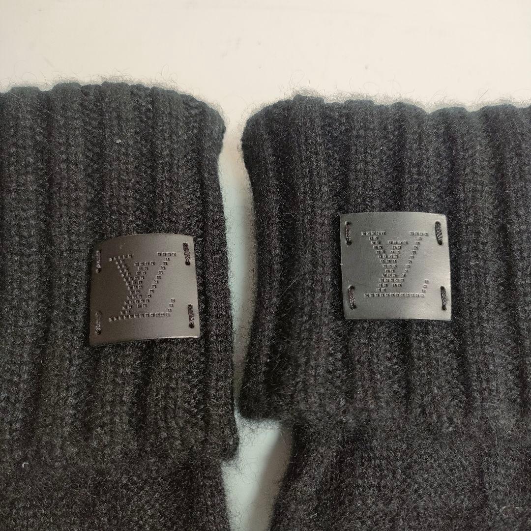 ルイヴィトン ダミエ ゴンヘルシンキ M72682 手袋 カシミヤ100％ 黒