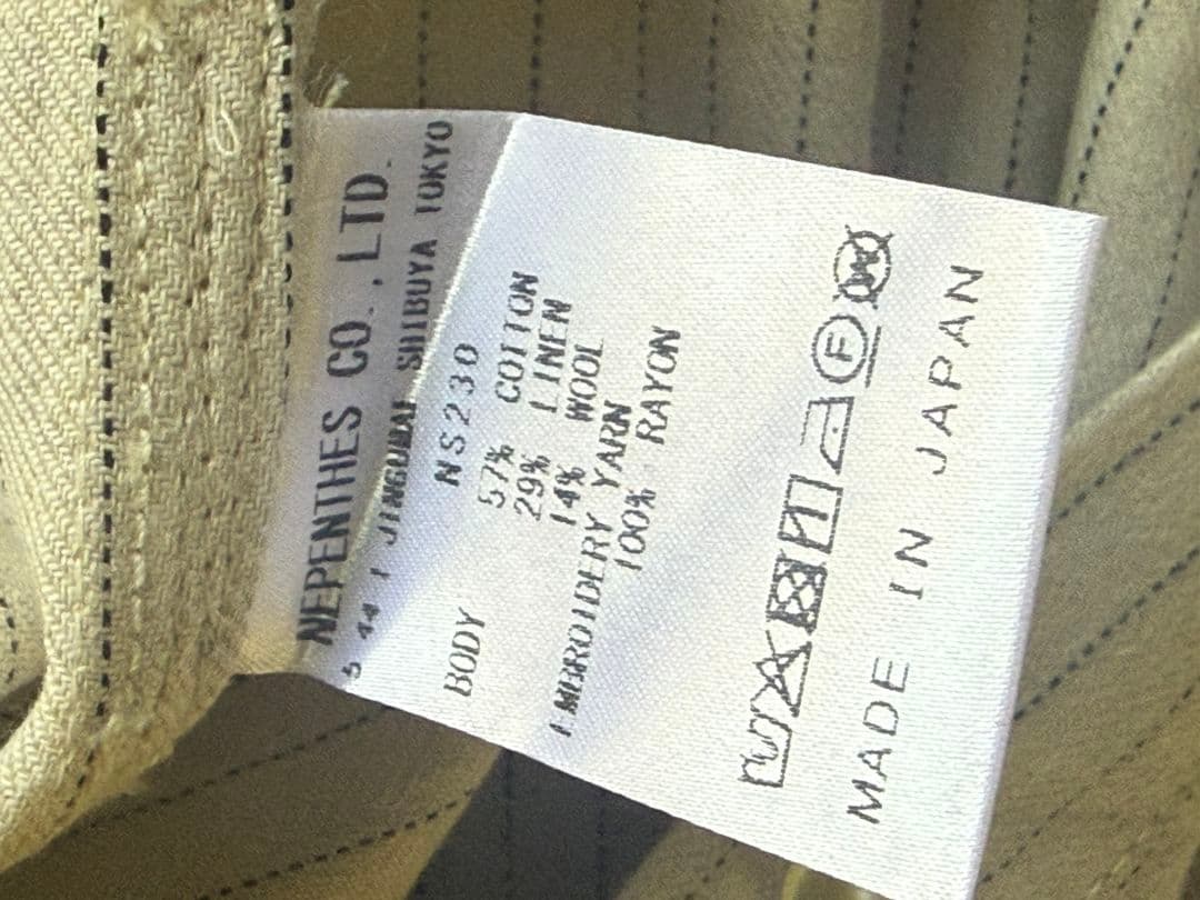 ニードルス ストライプ 長袖シャツ