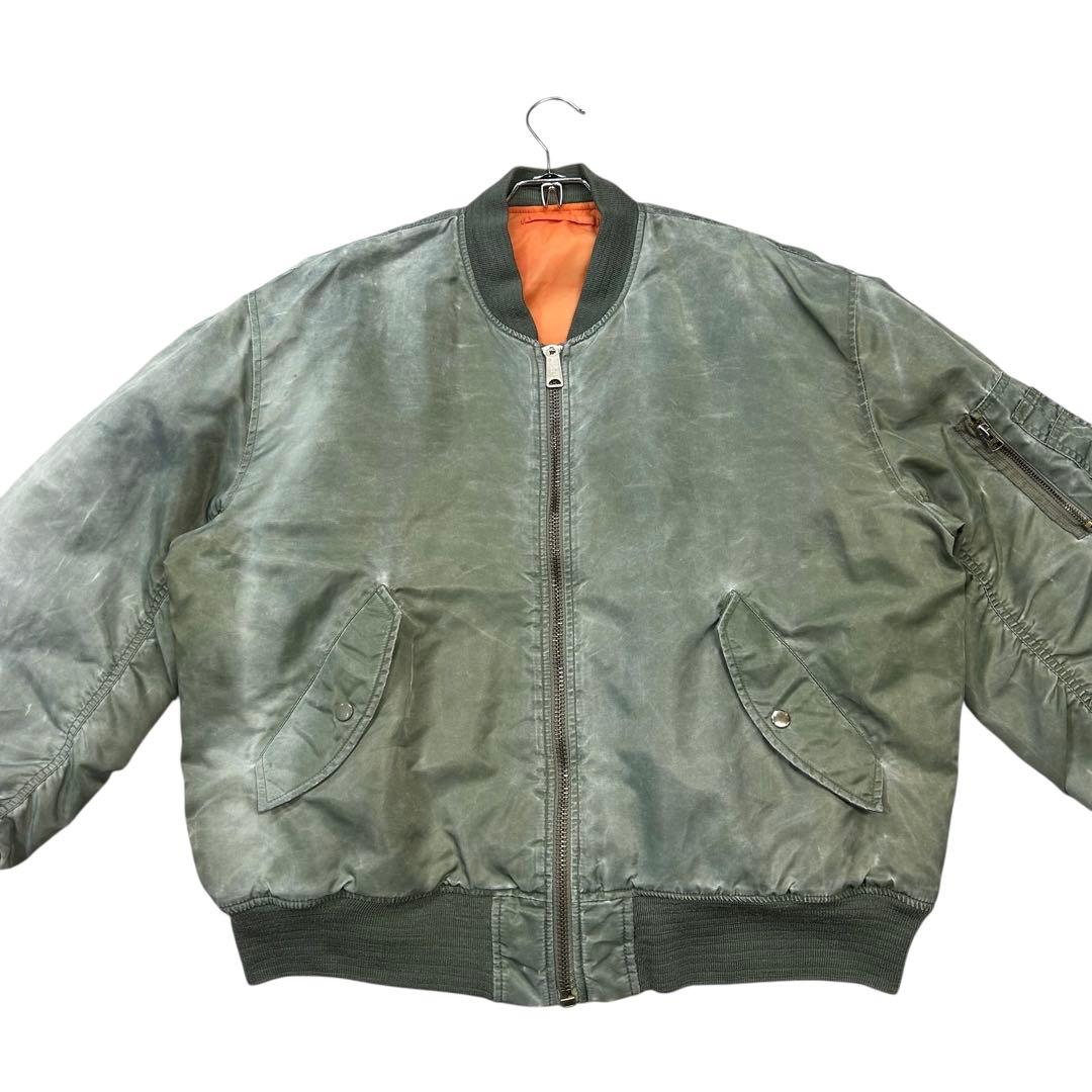 90's Vintage MA-1 フライトジャケット 短丈 フェード古着
