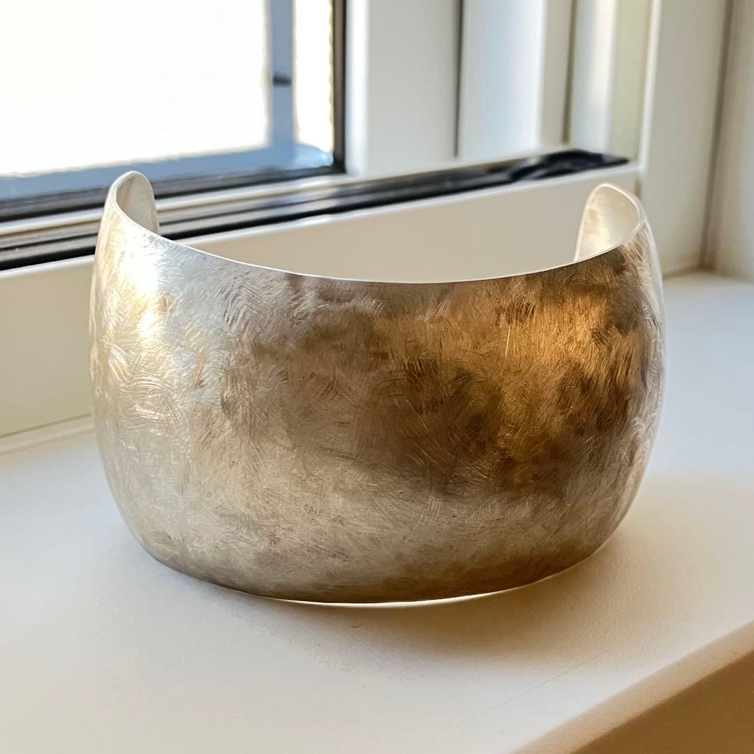 41.5g スターリングシルバー カフブレスレット ワイドバングル