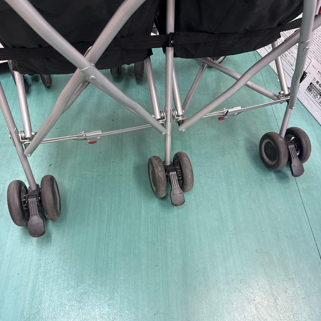 Coolkids クールキッズ　二人ベビーカー　バギー　コンパクト　ブラック