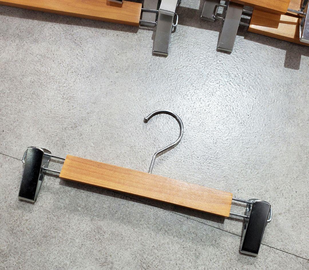 木製ボトムスクリップハンガー お得のまとめ売り50本セット 備品パンツスカート