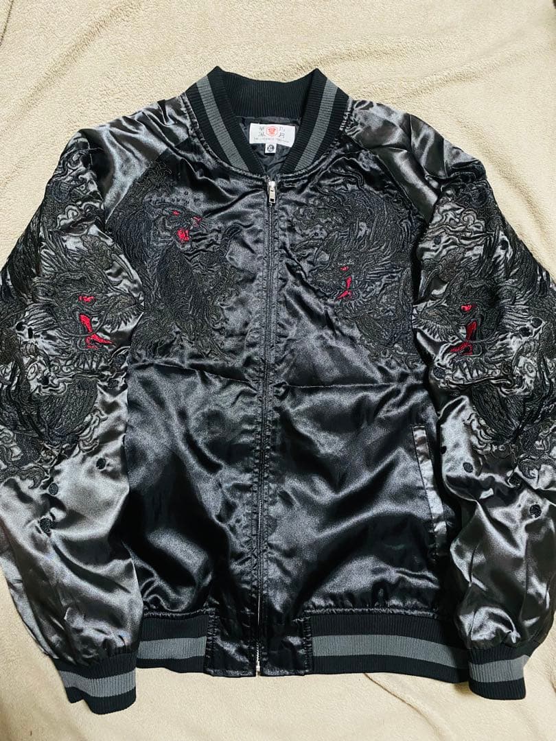 Japanese 龍虎日本限定 スカジャン unisex サテン vintage