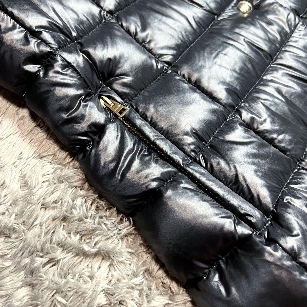 ヘルノ　リバーシブル　ダウンコート　洗えるダウン　40 Mサイズ　紺　極美品