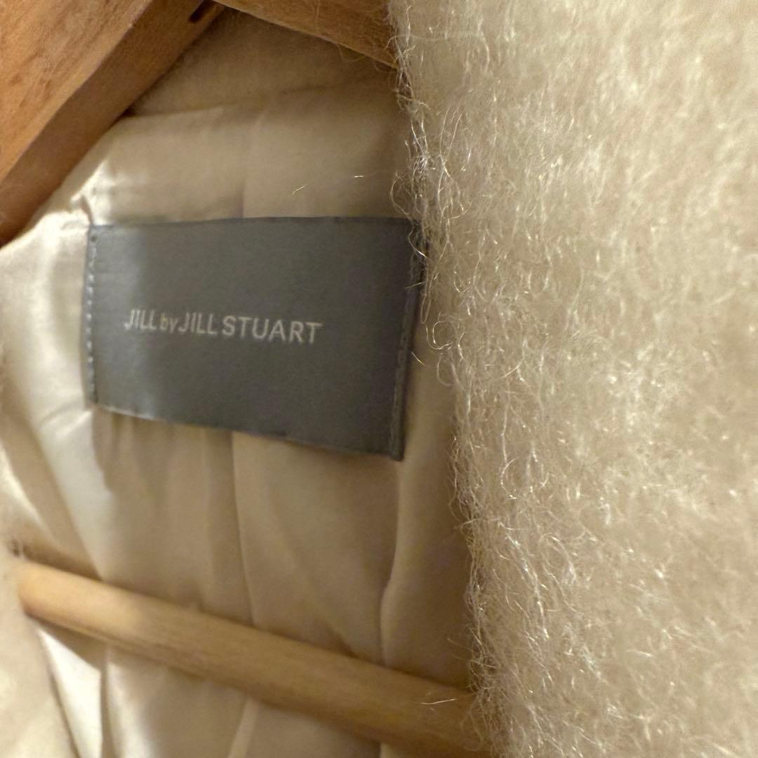 ジルバイジル シャギーツイード素材バリエーションミドルコート アイボリー