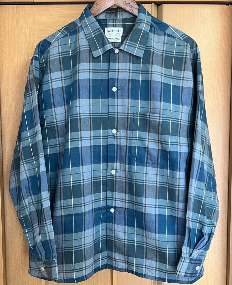 60s Colebrooke オールコットン オープンカラーシャツ USA製