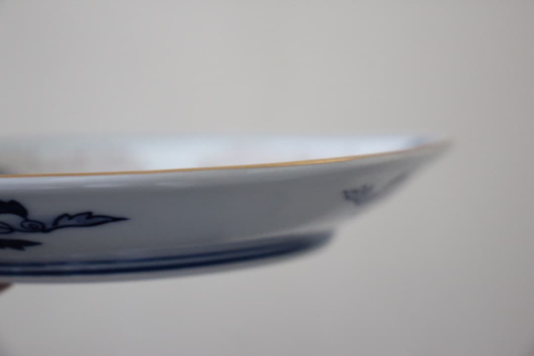 未使用・木箱入　有田焼　其泉造　染錦春秋紋　銘々皿揃　１５cmプレート　５枚