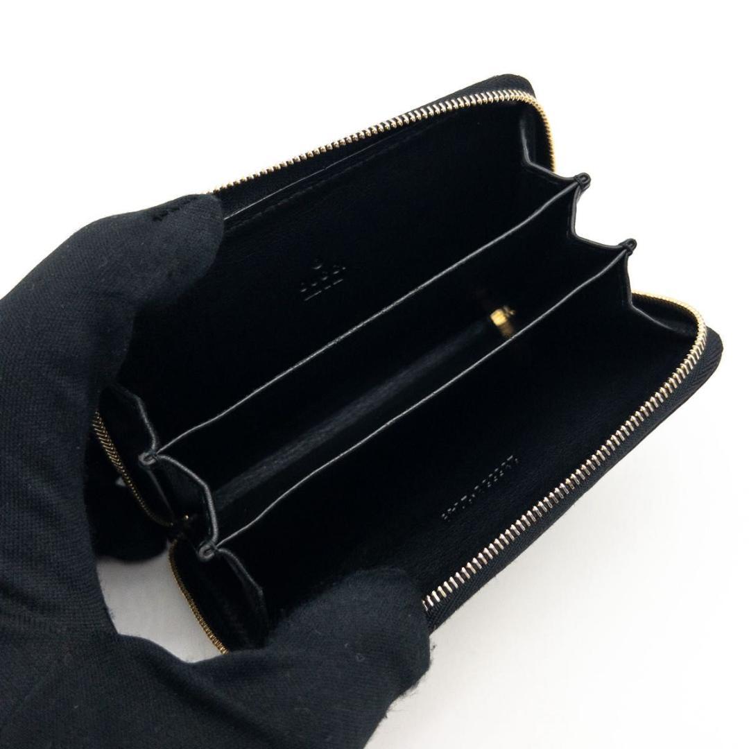 【極美品】GUCCI シマ　ケース　小銭入れ　黒
