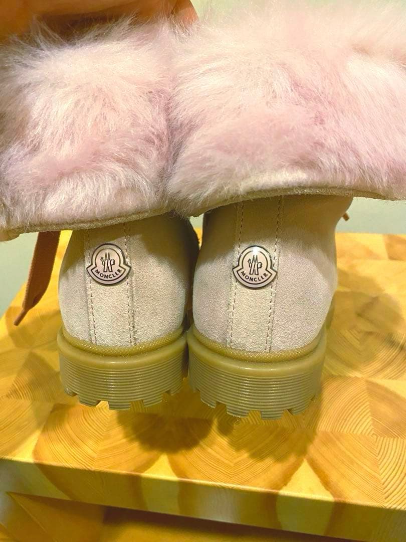 【年始セール】モンクレール MONCLAR キッズ　ブーツ　20cm ファー付き