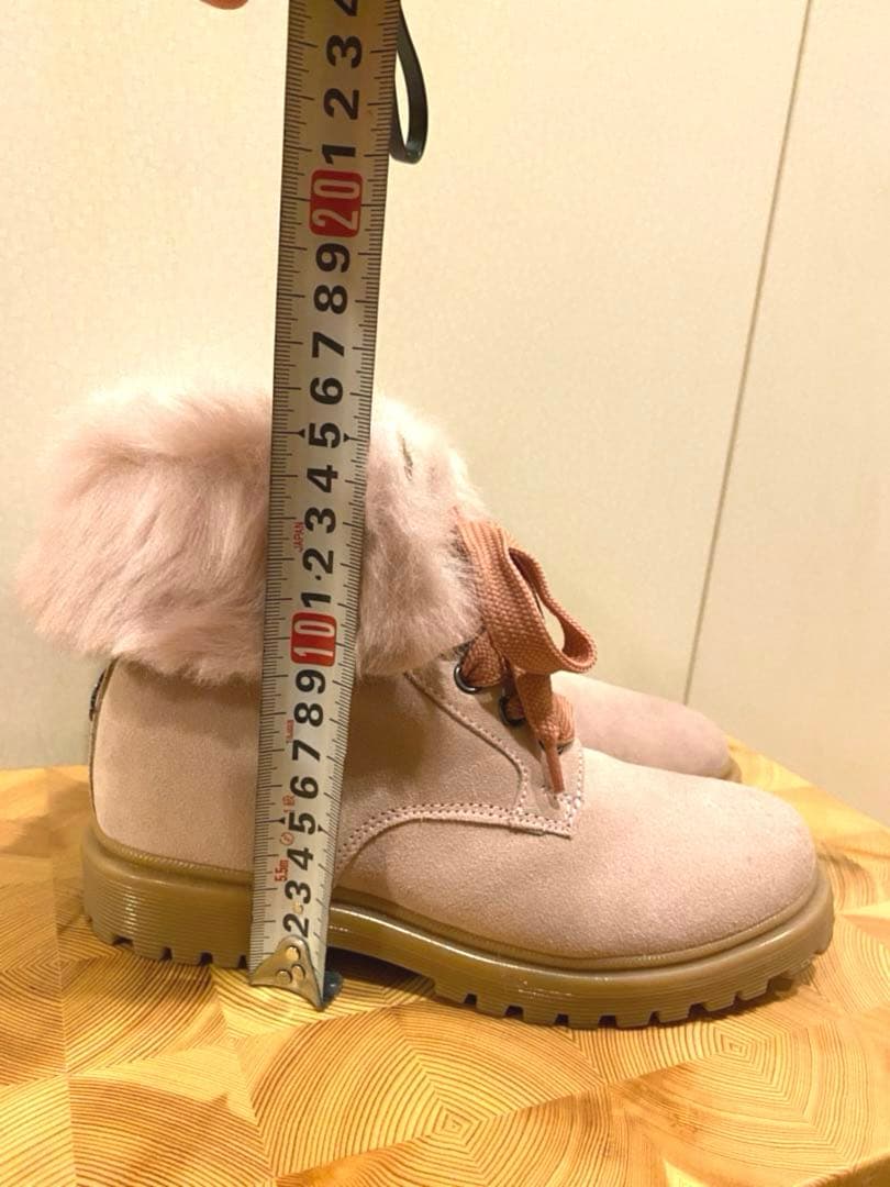 【年始セール】モンクレール MONCLAR キッズ　ブーツ　20cm ファー付き