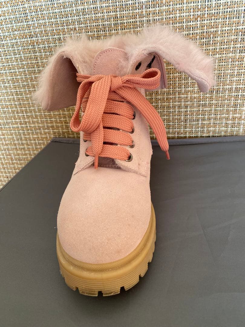 【年始セール】モンクレール MONCLAR キッズ　ブーツ　20cm ファー付き