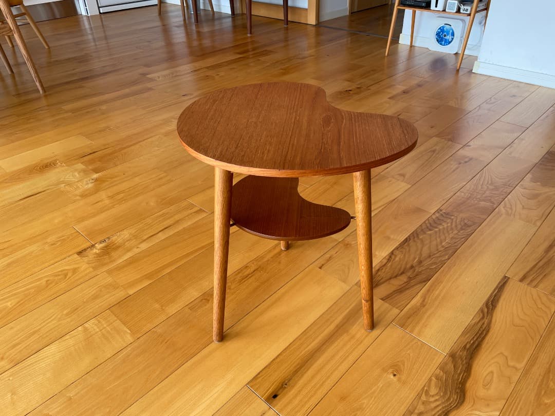 デンマーク製/キドニーシェイプ/サイドテーブル