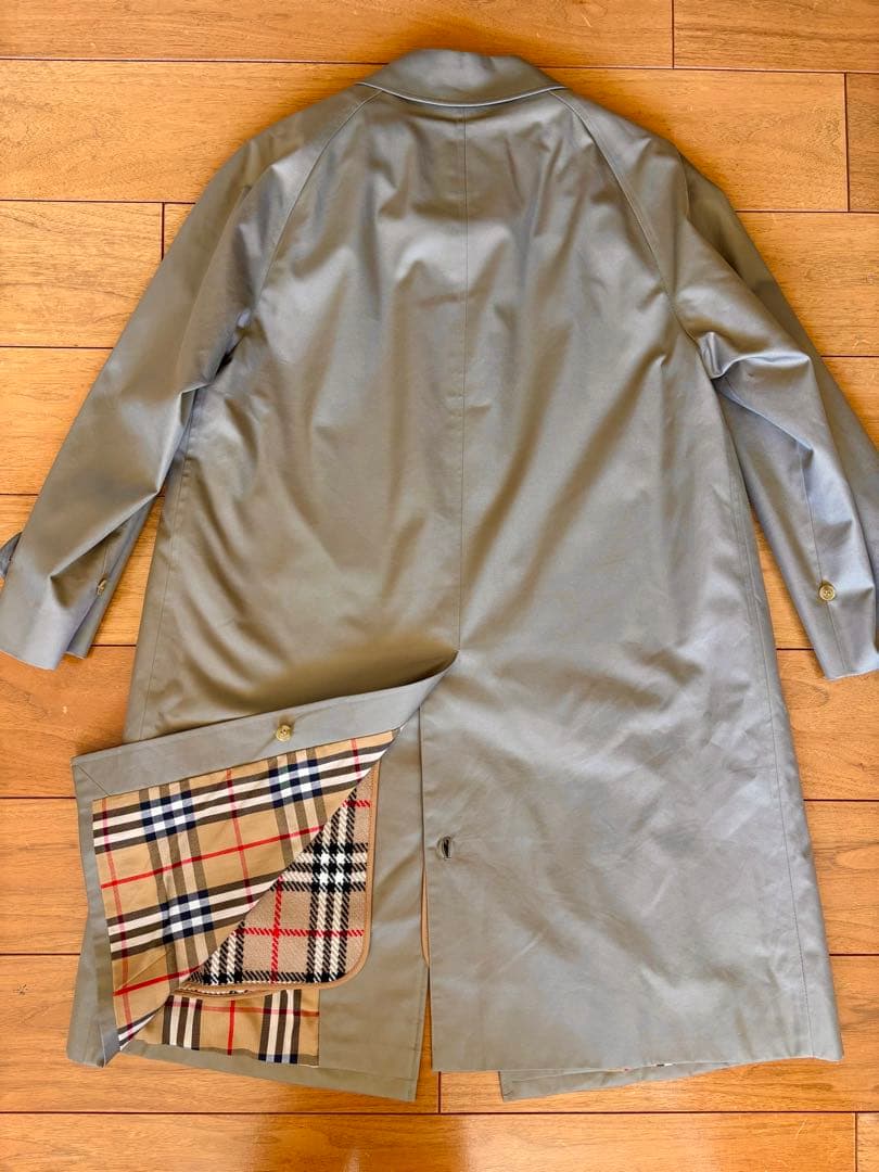 極美品Burberrysウールライナー付バーバリー160M-Lステンカラーコート