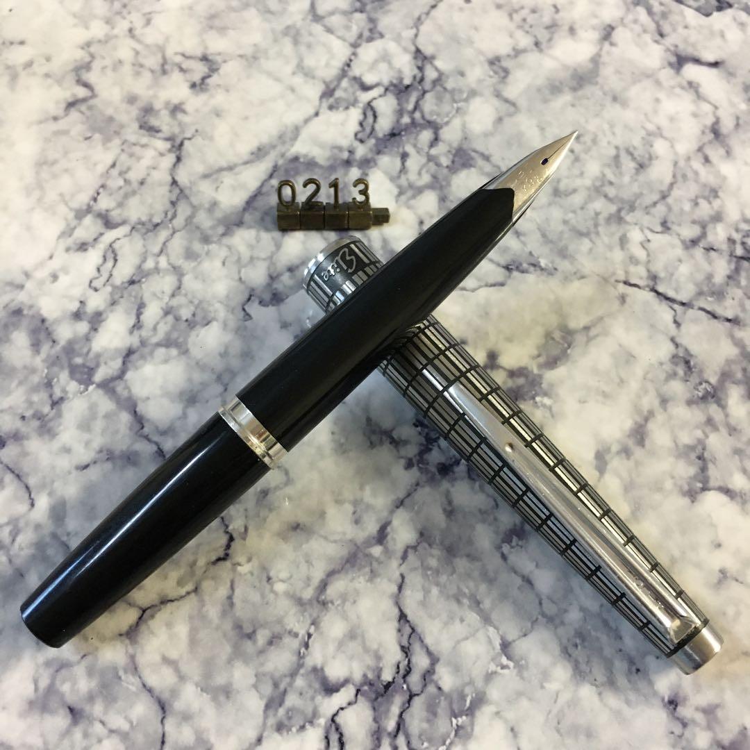 #0213 オーバーホール済み 万年筆 パイロット PILOT 半格子 18k