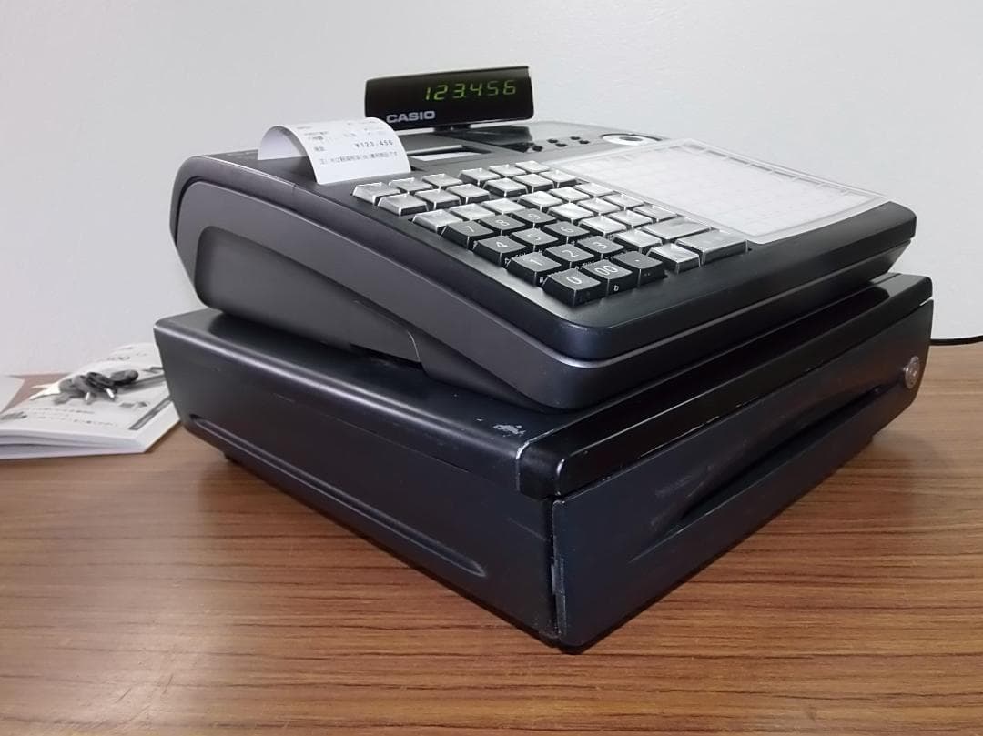 カシオ飲食店向72タッチ3面で可能TK-2500インボイスレジスター250428