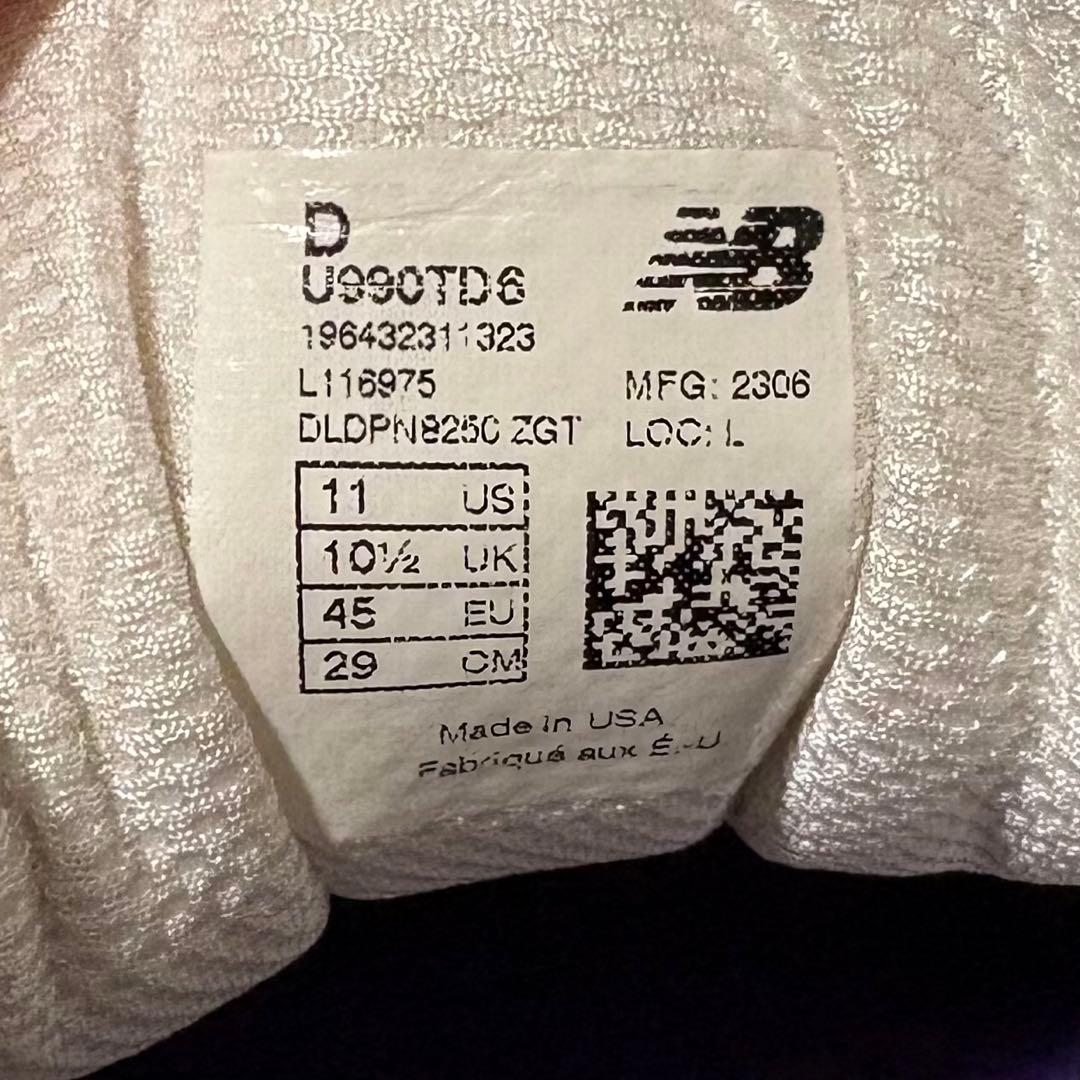 大谷着用 29cm New Balance 990V6 U990TD6 US11