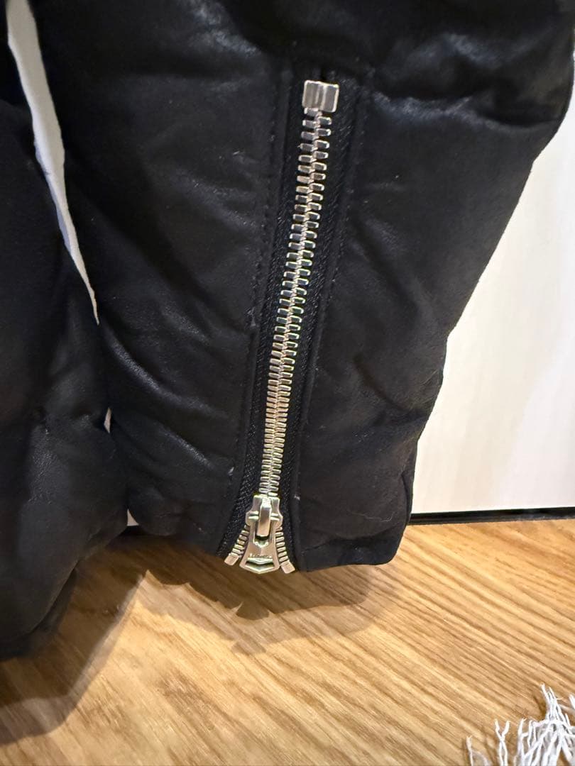 美品！バックラッシュカンガルーレザーキルティングフードダウン希少L