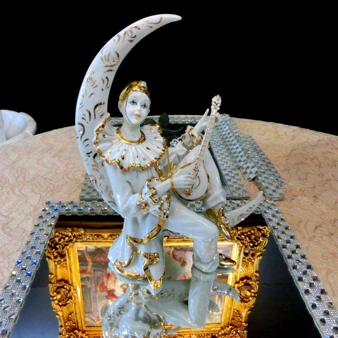 sabadin-vittorio　イタリア製　高級セラミック　ピエロオブジェ