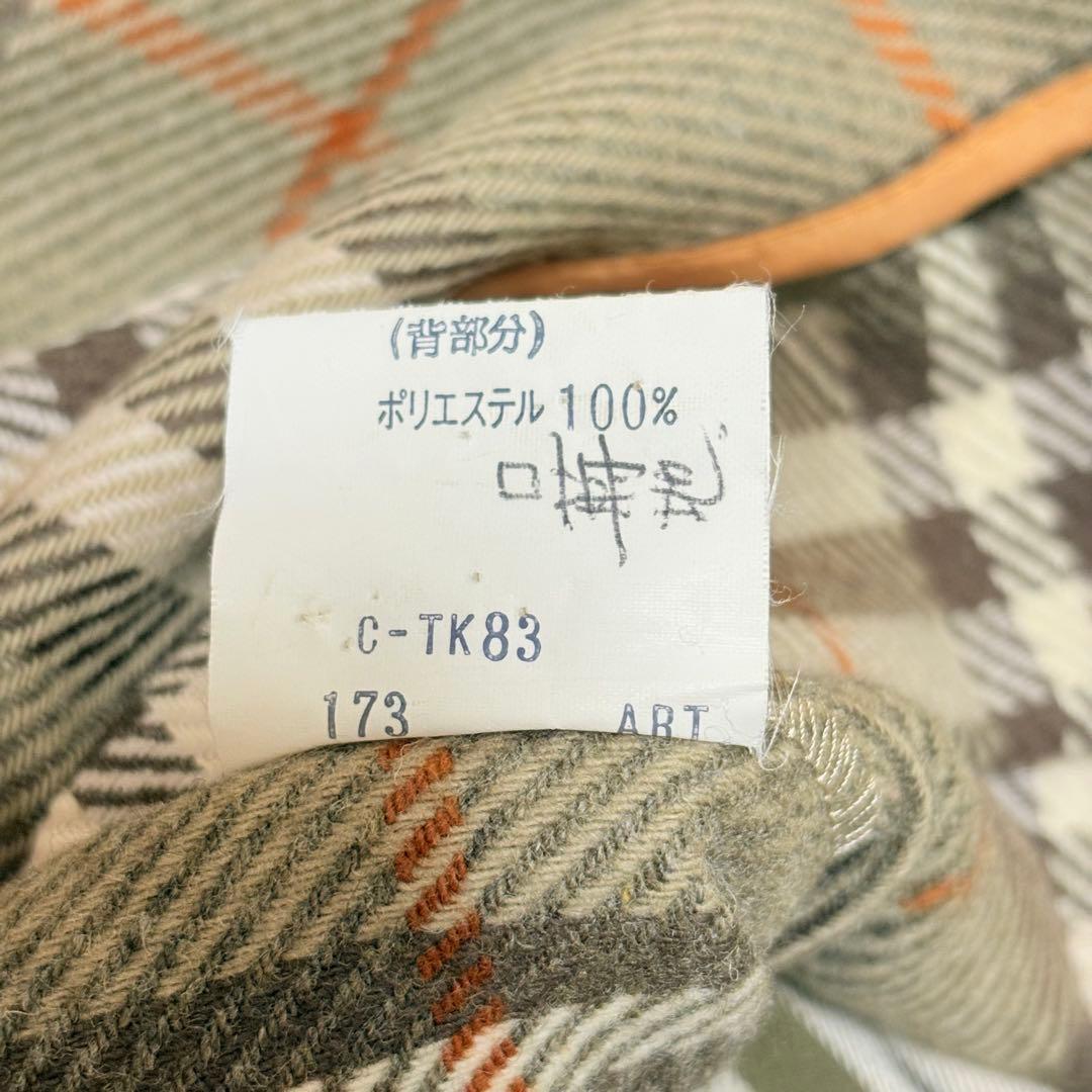 【ベルト付き】バーバリー　ステンカラーコート　ノバチェック　ベージュ　M相当