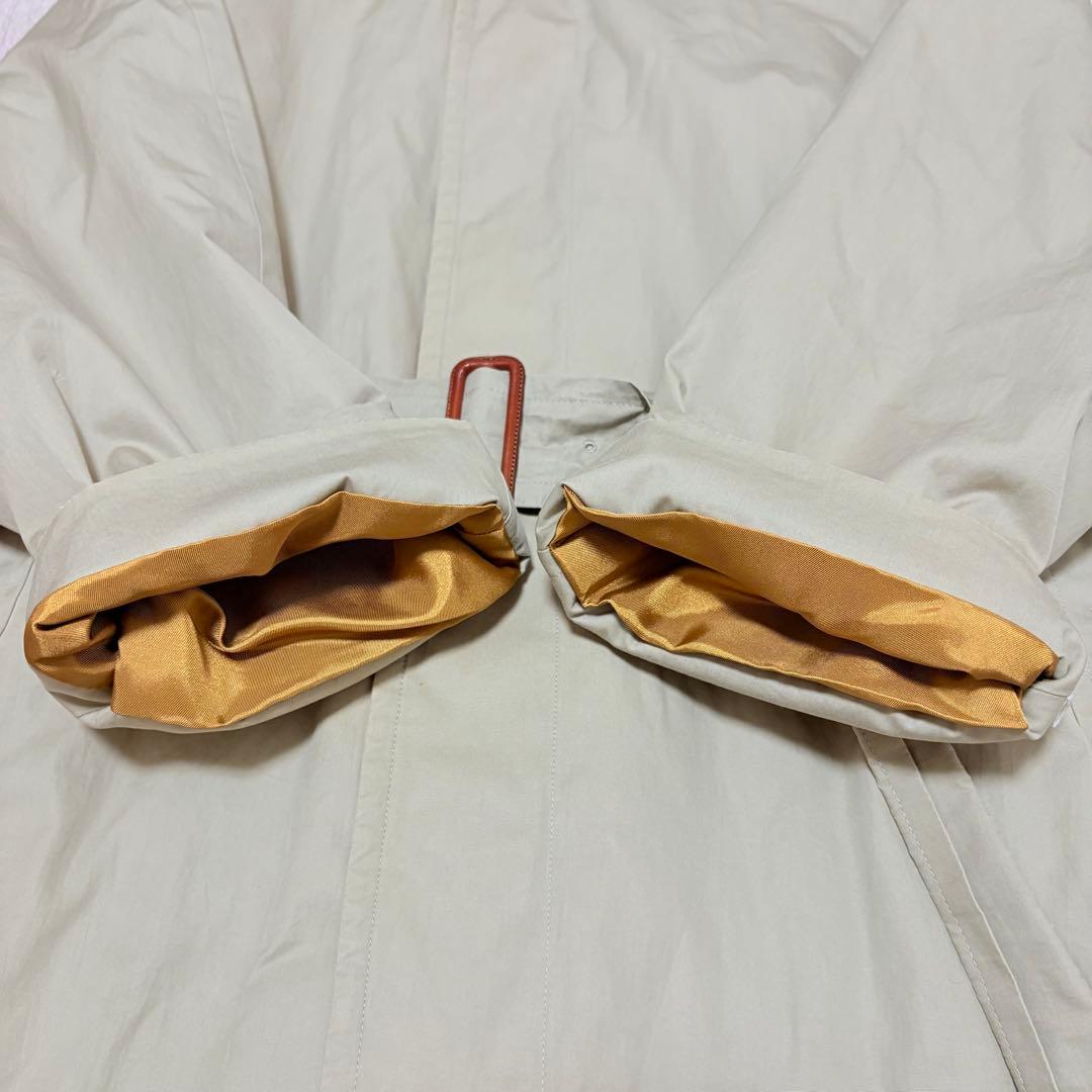 【ベルト付き】バーバリー　ステンカラーコート　ノバチェック　ベージュ　M相当