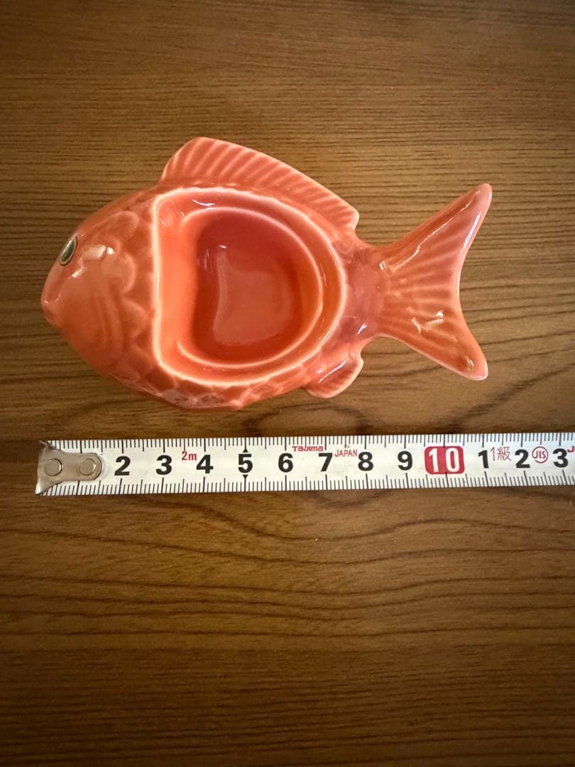 オレンジ 魚型 陶器 珍味入れ　蓋付き 約10cm 24個