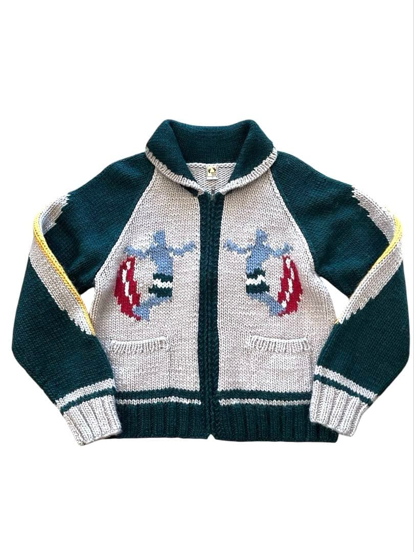 ▪️HANG TEN ハンテン オールドサーフ カウチンニットカーディガンM