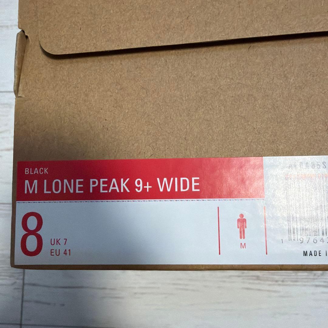 w*o様 ALTRA Lone Peak 9+ Wide ブラック 26㎝