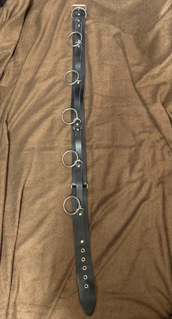 SID リング　レザー ベルト ブラック 5つ穴