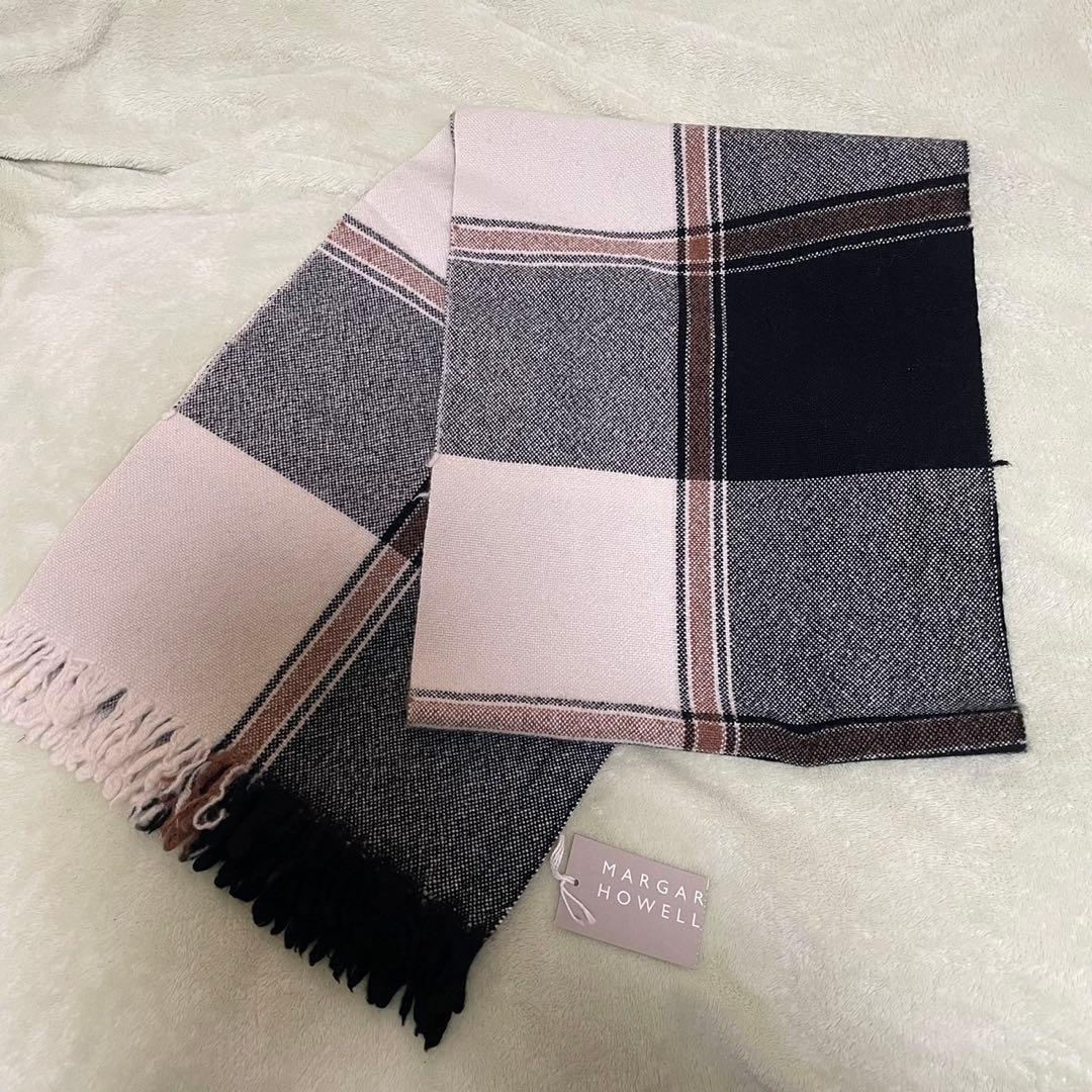 MARGARET HOWELL チェック柄マフラー